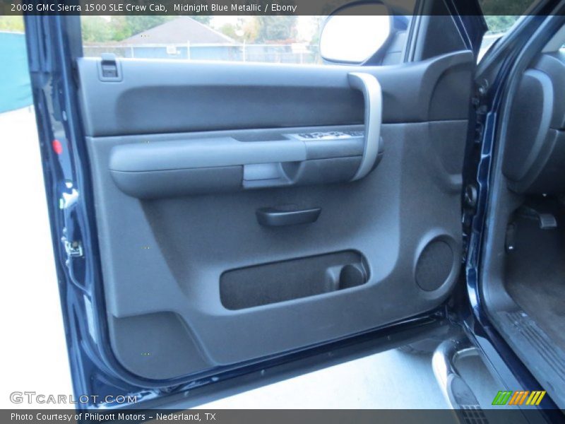 Midnight Blue Metallic / Ebony 2008 GMC Sierra 1500 SLE Crew Cab