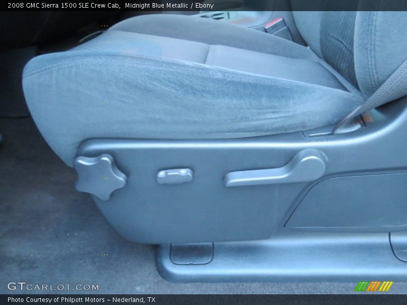 Midnight Blue Metallic / Ebony 2008 GMC Sierra 1500 SLE Crew Cab