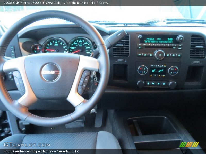 Midnight Blue Metallic / Ebony 2008 GMC Sierra 1500 SLE Crew Cab