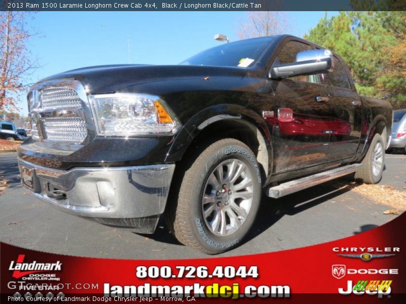 Black / Longhorn Black/Cattle Tan 2013 Ram 1500 Laramie Longhorn Crew Cab 4x4