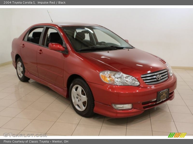 Impulse Red / Black 2004 Toyota Corolla S