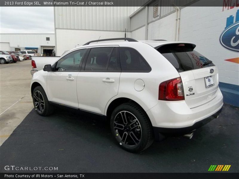 White Platinum Tri-Coat / Charcoal Black 2013 Ford Edge SEL