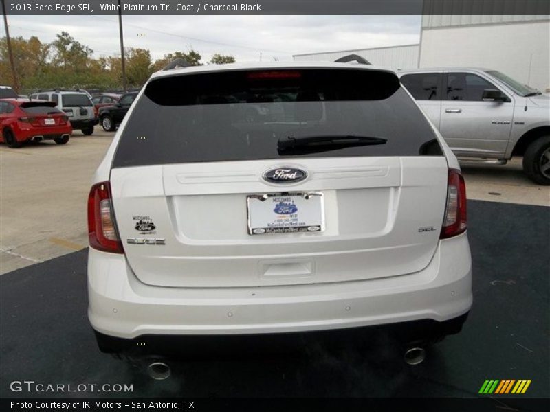 White Platinum Tri-Coat / Charcoal Black 2013 Ford Edge SEL