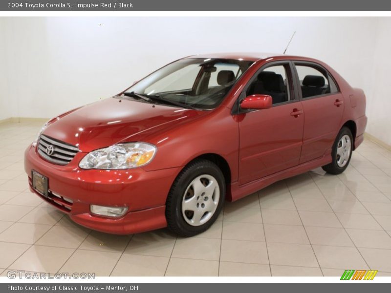 Impulse Red / Black 2004 Toyota Corolla S