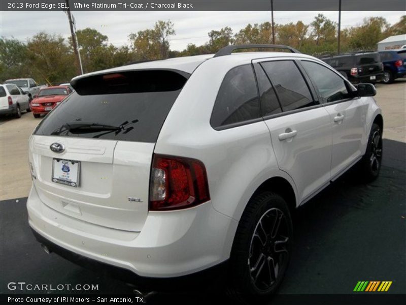 White Platinum Tri-Coat / Charcoal Black 2013 Ford Edge SEL