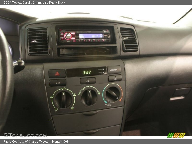 Impulse Red / Black 2004 Toyota Corolla S