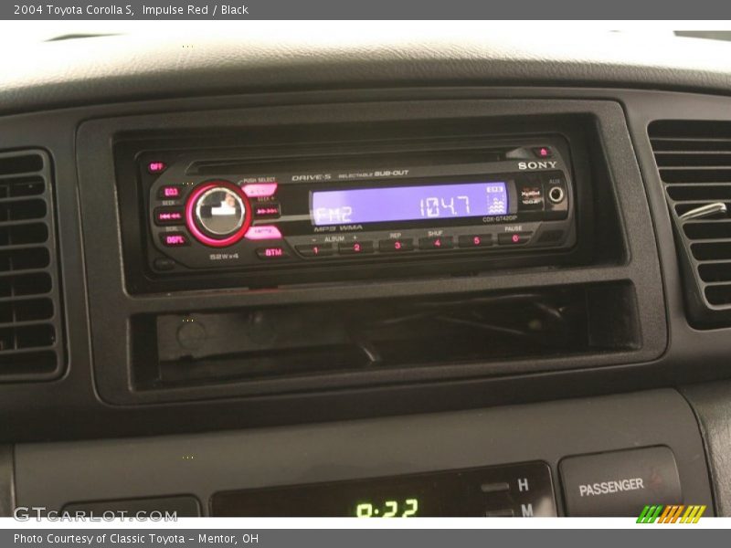 Impulse Red / Black 2004 Toyota Corolla S