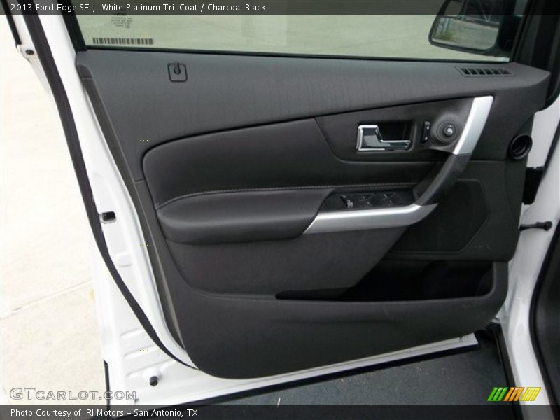 White Platinum Tri-Coat / Charcoal Black 2013 Ford Edge SEL