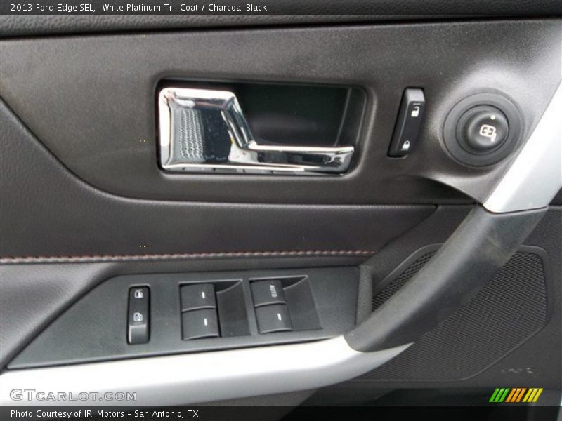 White Platinum Tri-Coat / Charcoal Black 2013 Ford Edge SEL