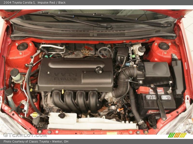 Impulse Red / Black 2004 Toyota Corolla S