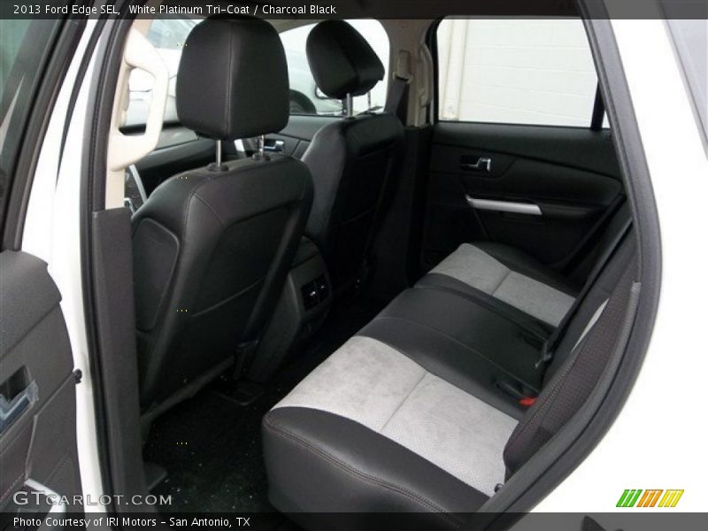 White Platinum Tri-Coat / Charcoal Black 2013 Ford Edge SEL