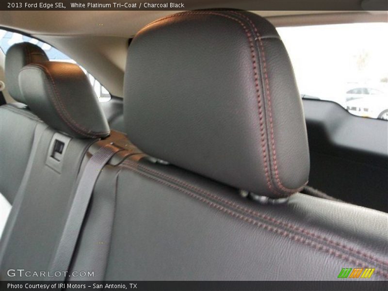 White Platinum Tri-Coat / Charcoal Black 2013 Ford Edge SEL