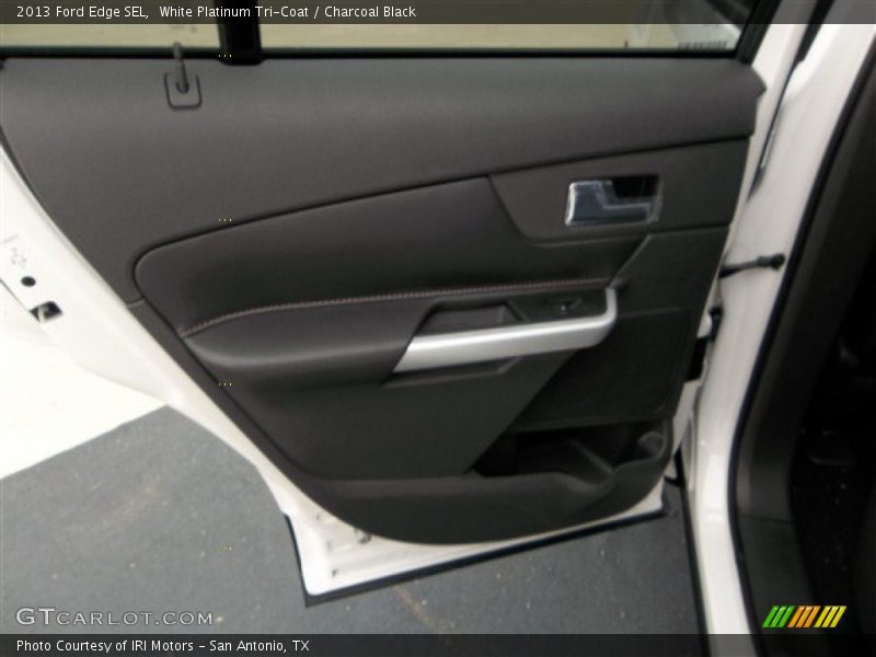 White Platinum Tri-Coat / Charcoal Black 2013 Ford Edge SEL