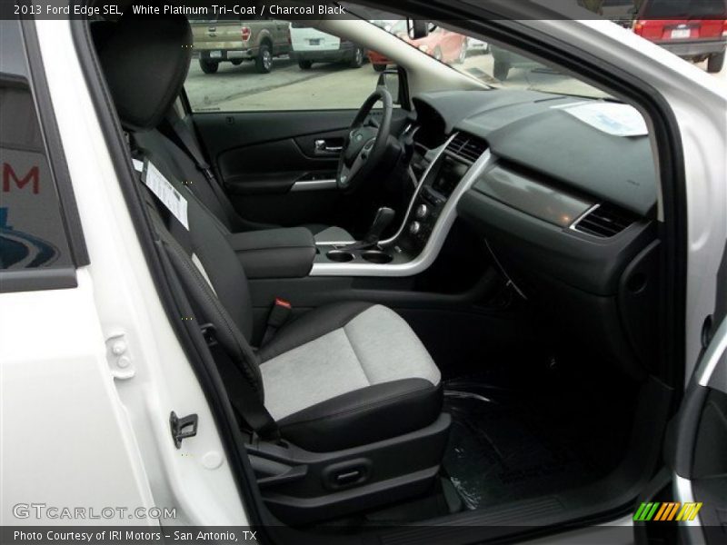 White Platinum Tri-Coat / Charcoal Black 2013 Ford Edge SEL