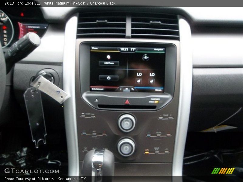 White Platinum Tri-Coat / Charcoal Black 2013 Ford Edge SEL
