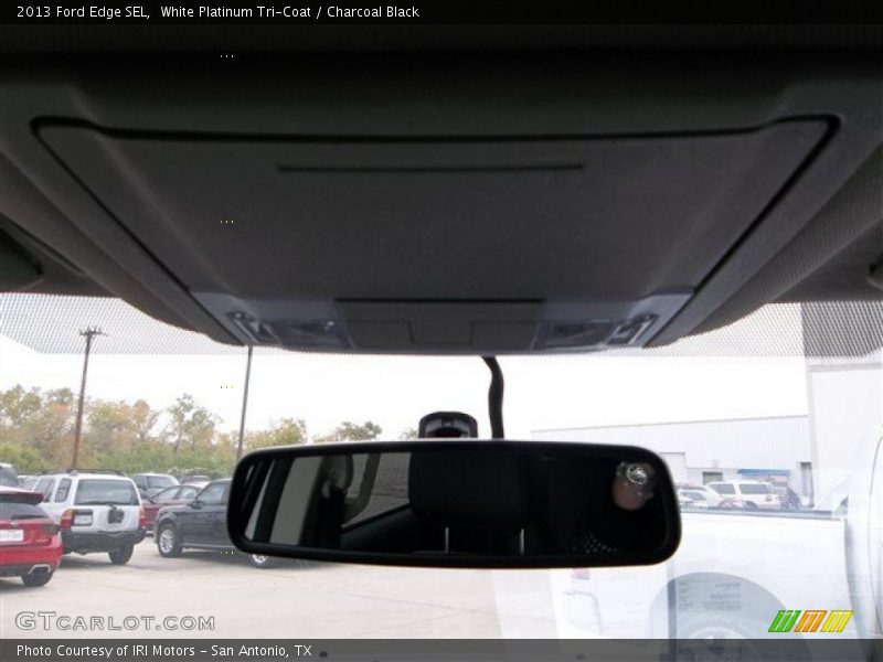 White Platinum Tri-Coat / Charcoal Black 2013 Ford Edge SEL