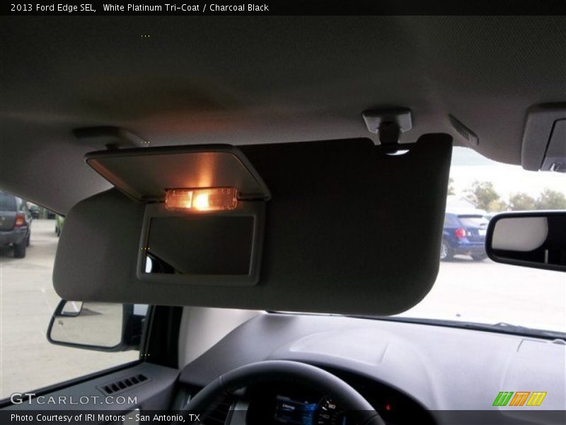 White Platinum Tri-Coat / Charcoal Black 2013 Ford Edge SEL