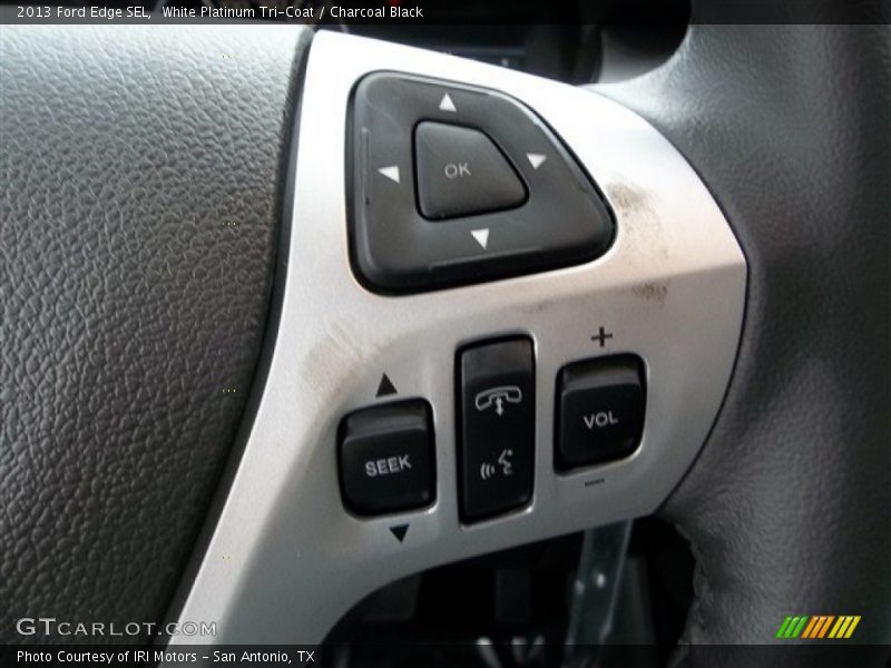 White Platinum Tri-Coat / Charcoal Black 2013 Ford Edge SEL