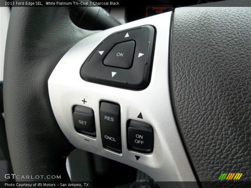 White Platinum Tri-Coat / Charcoal Black 2013 Ford Edge SEL