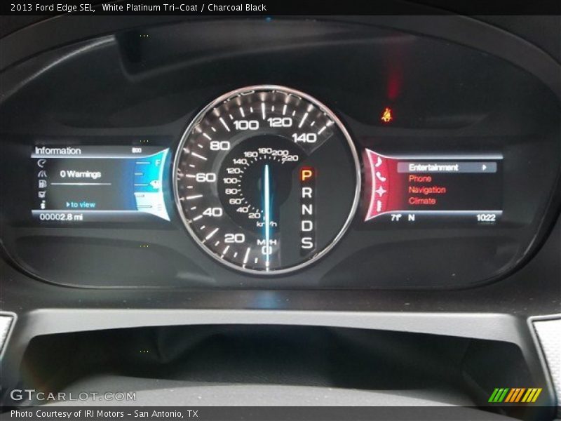 White Platinum Tri-Coat / Charcoal Black 2013 Ford Edge SEL