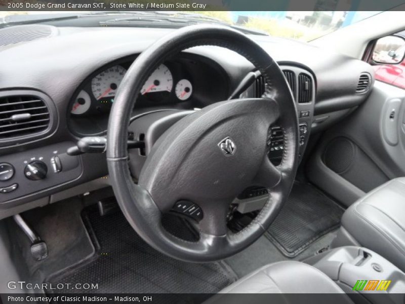 Stone White / Medium Slate Gray 2005 Dodge Grand Caravan SXT