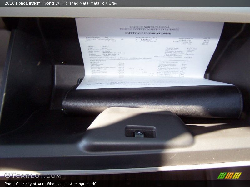 Polished Metal Metallic / Gray 2010 Honda Insight Hybrid LX