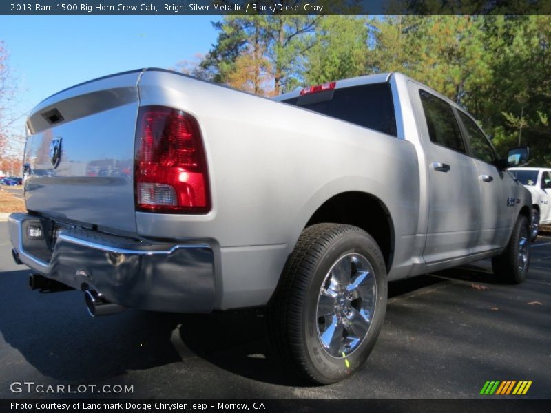 Bright Silver Metallic / Black/Diesel Gray 2013 Ram 1500 Big Horn Crew Cab