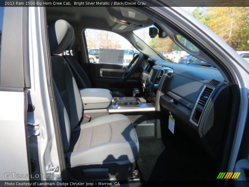 Bright Silver Metallic / Black/Diesel Gray 2013 Ram 1500 Big Horn Crew Cab