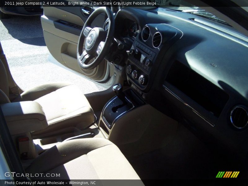 Bright White / Dark Slate Gray/Light Pebble Beige 2011 Jeep Compass 2.4 Latitude