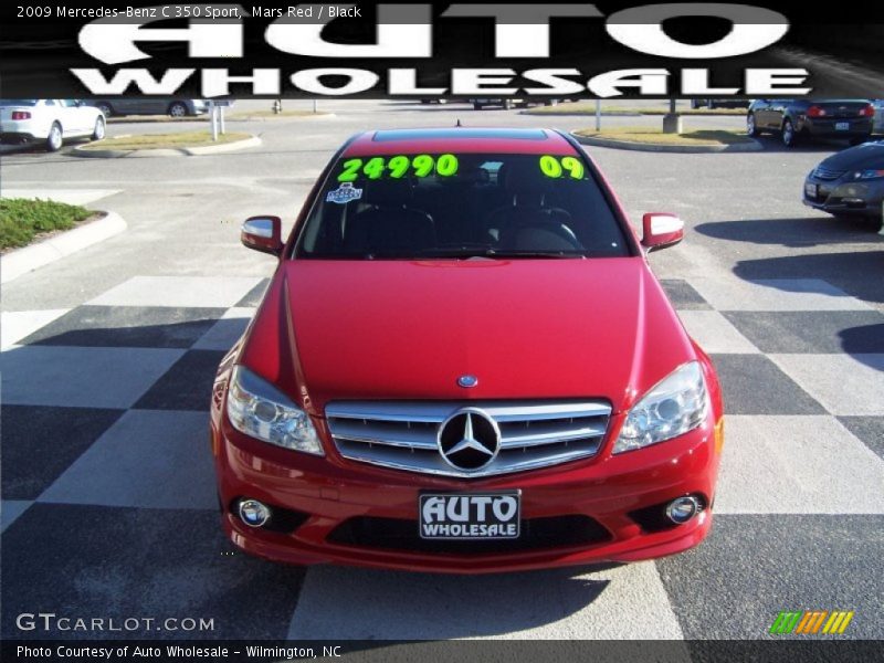 Mars Red / Black 2009 Mercedes-Benz C 350 Sport