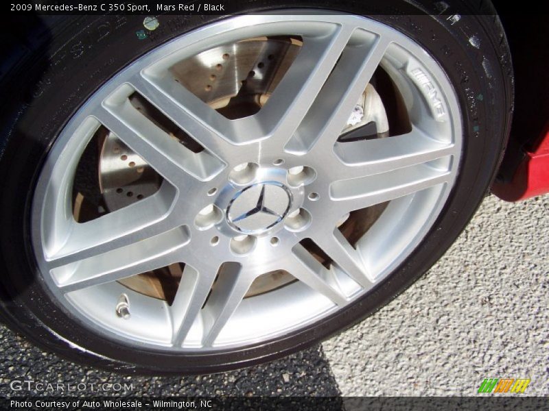 Mars Red / Black 2009 Mercedes-Benz C 350 Sport