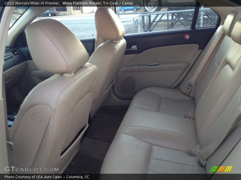 White Platinum Metallic Tri-Coat / Camel 2010 Mercury Milan I4 Premier