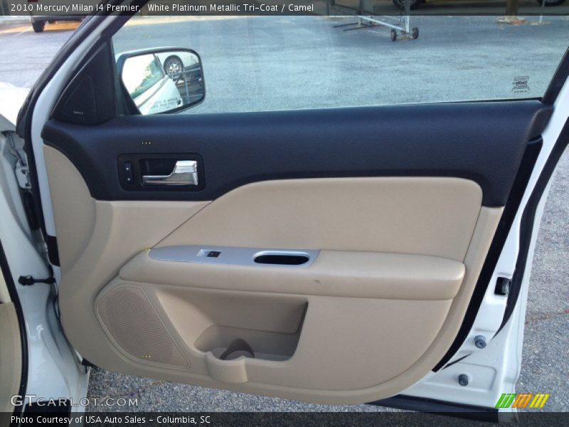 White Platinum Metallic Tri-Coat / Camel 2010 Mercury Milan I4 Premier