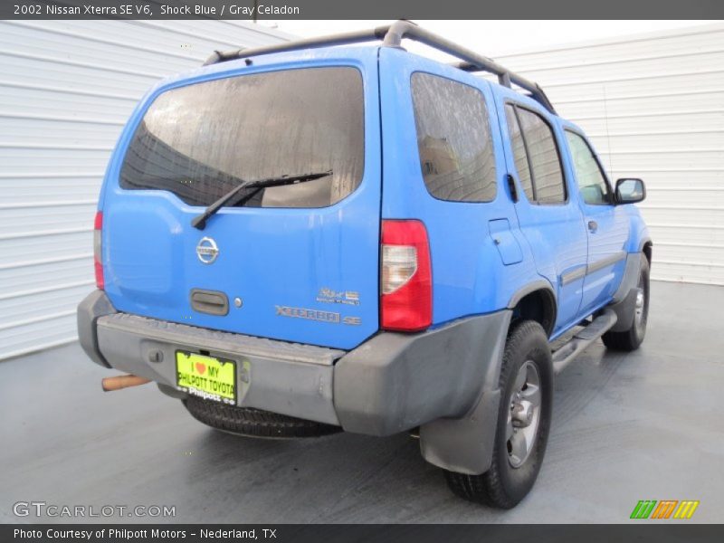 Shock Blue / Gray Celadon 2002 Nissan Xterra SE V6