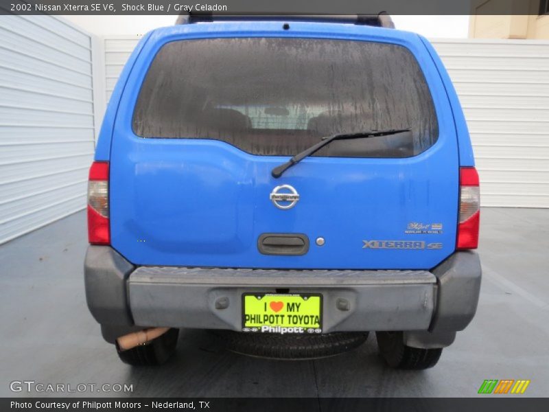 Shock Blue / Gray Celadon 2002 Nissan Xterra SE V6
