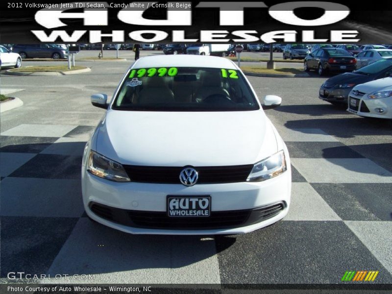 Candy White / Cornsilk Beige 2012 Volkswagen Jetta TDI Sedan