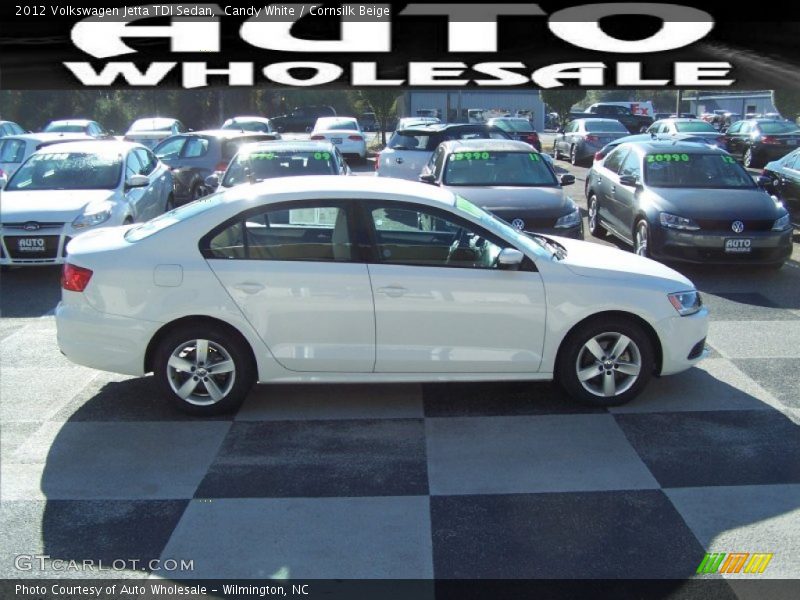 Candy White / Cornsilk Beige 2012 Volkswagen Jetta TDI Sedan