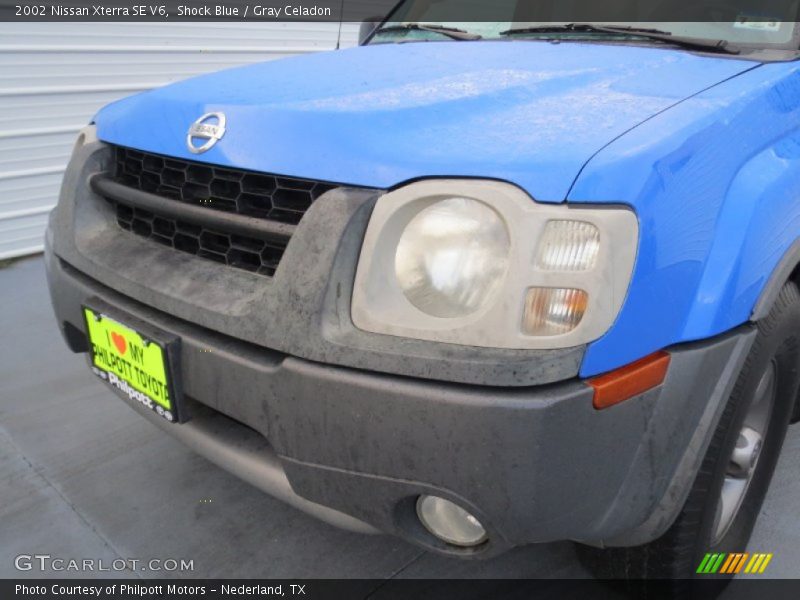 Shock Blue / Gray Celadon 2002 Nissan Xterra SE V6