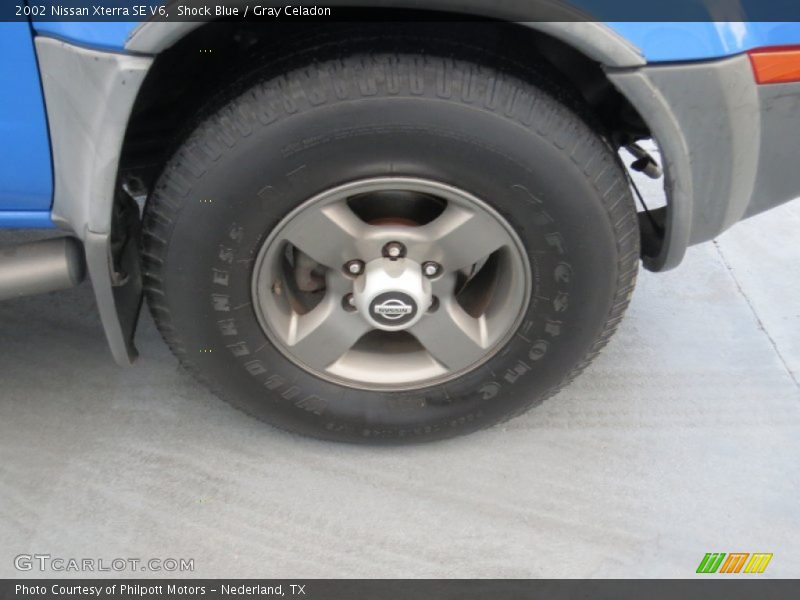 Shock Blue / Gray Celadon 2002 Nissan Xterra SE V6
