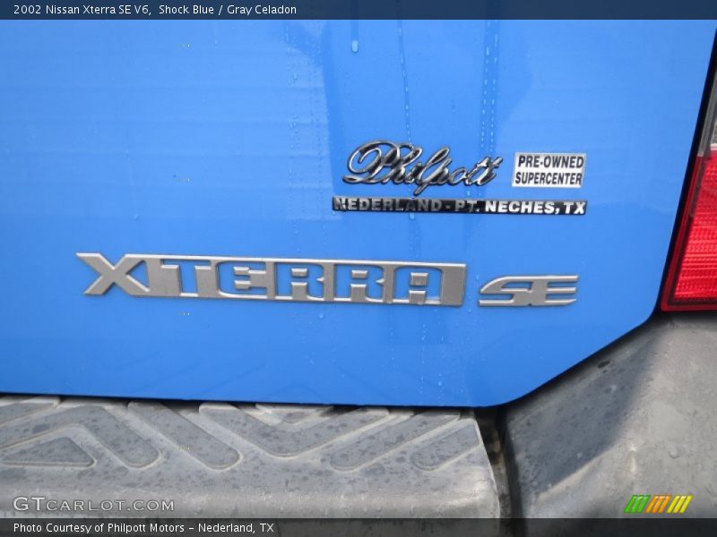 Shock Blue / Gray Celadon 2002 Nissan Xterra SE V6