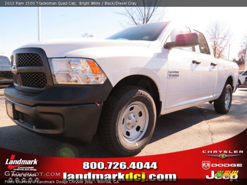 Bright White / Black/Diesel Gray 2013 Ram 1500 Tradesman Quad Cab