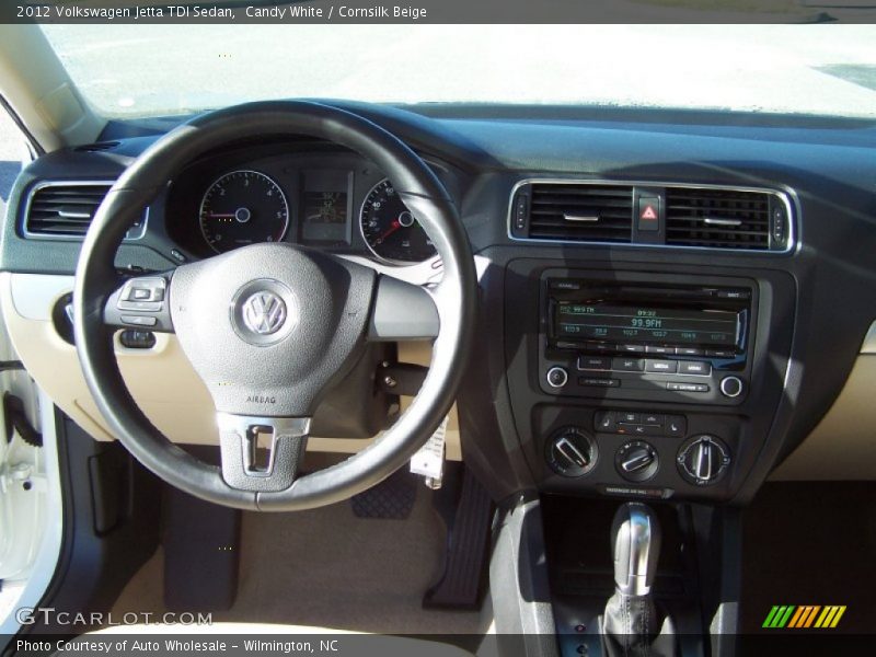 Candy White / Cornsilk Beige 2012 Volkswagen Jetta TDI Sedan