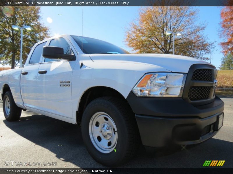 Bright White / Black/Diesel Gray 2013 Ram 1500 Tradesman Quad Cab