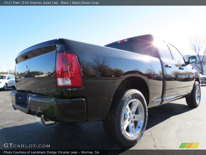 Black / Black/Diesel Gray 2013 Ram 1500 Express Quad Cab
