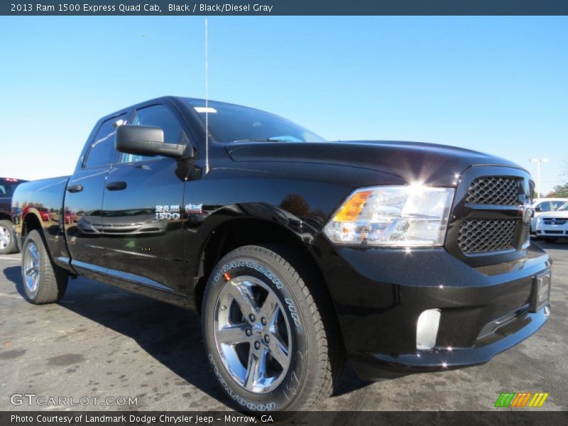 Black / Black/Diesel Gray 2013 Ram 1500 Express Quad Cab