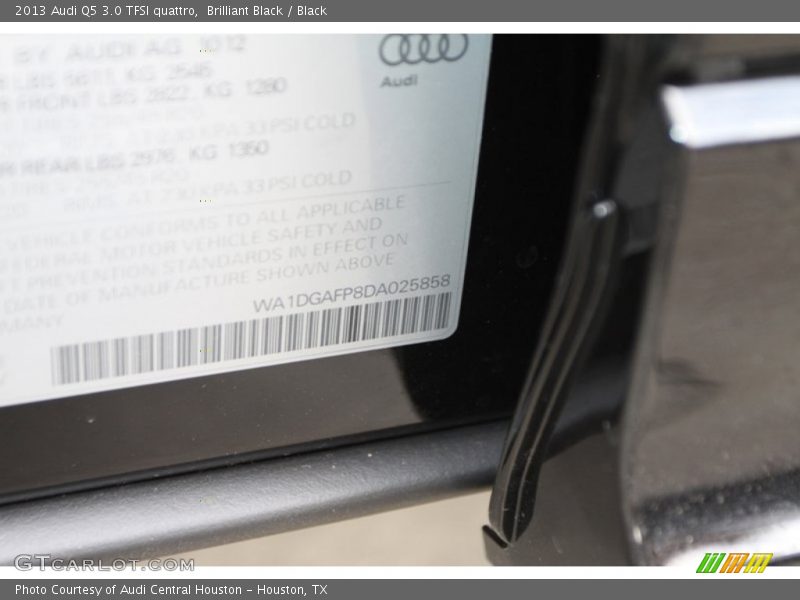 Brilliant Black / Black 2013 Audi Q5 3.0 TFSI quattro