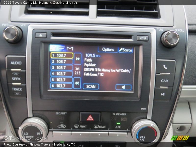 Magnetic Gray Metallic / Ash 2012 Toyota Camry LE