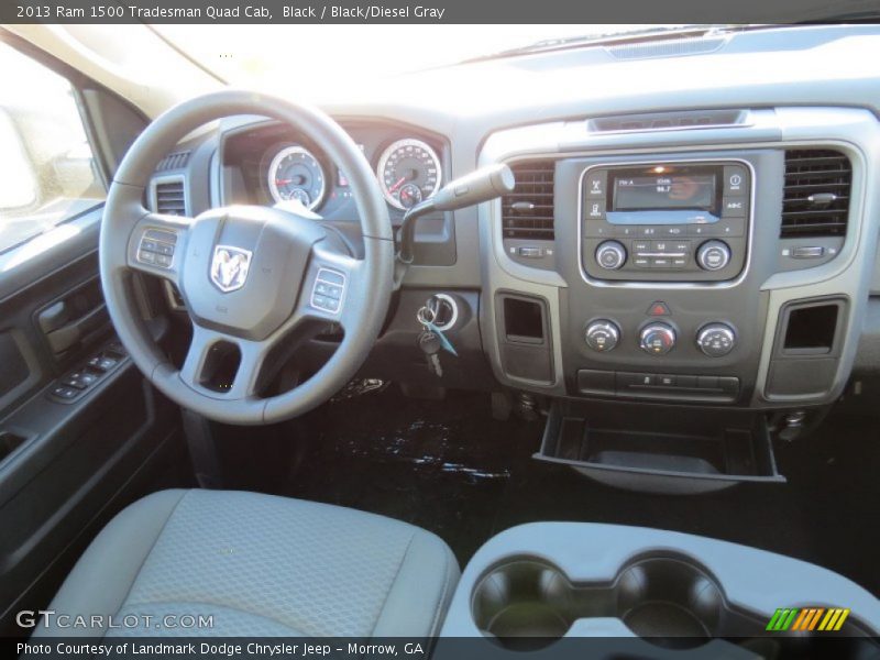 Black / Black/Diesel Gray 2013 Ram 1500 Tradesman Quad Cab