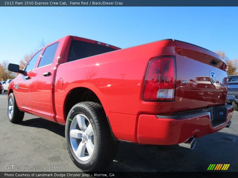 Flame Red / Black/Diesel Gray 2013 Ram 1500 Express Crew Cab