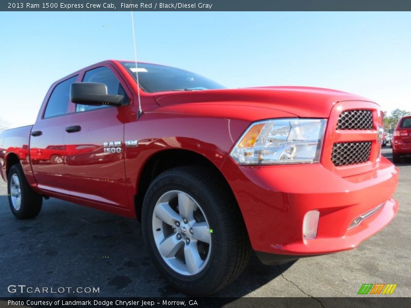 Flame Red / Black/Diesel Gray 2013 Ram 1500 Express Crew Cab